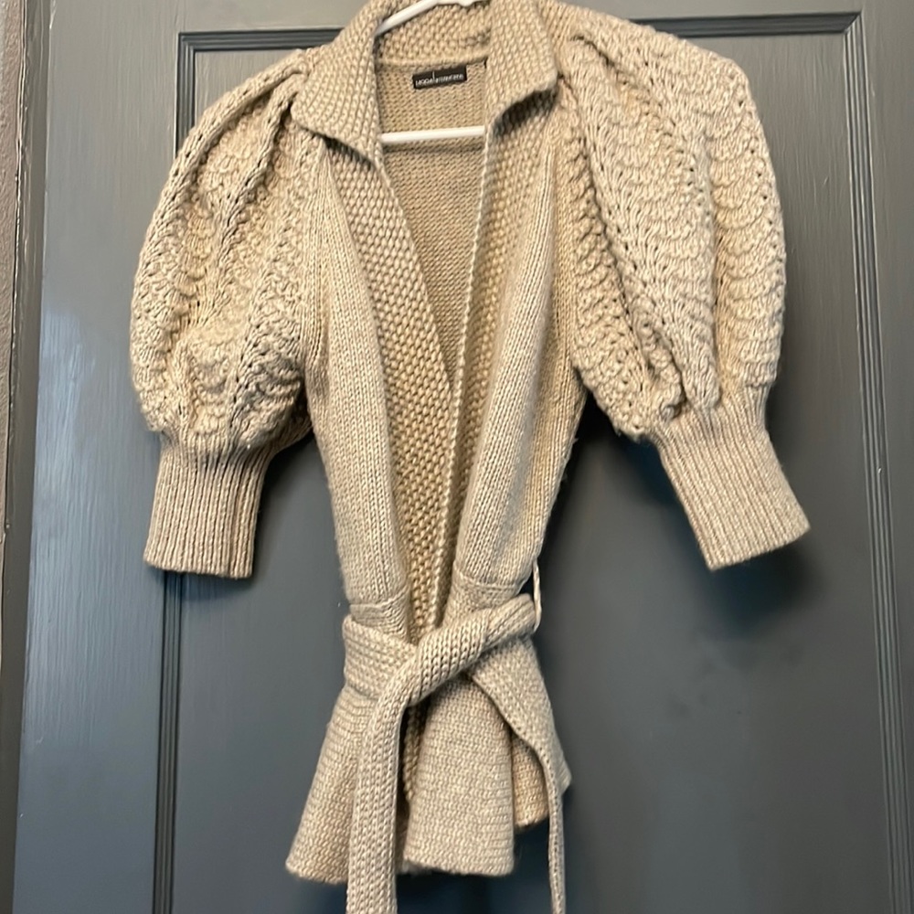 Victoria Secret Brand Moda Puff Sleeve Wrap Sweater